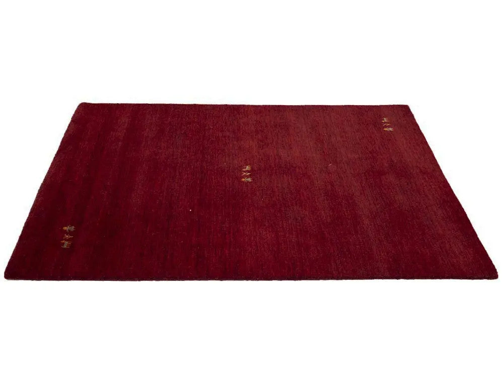 Maroon Red Gabbeh Modern Rug Pictorial Wool Home