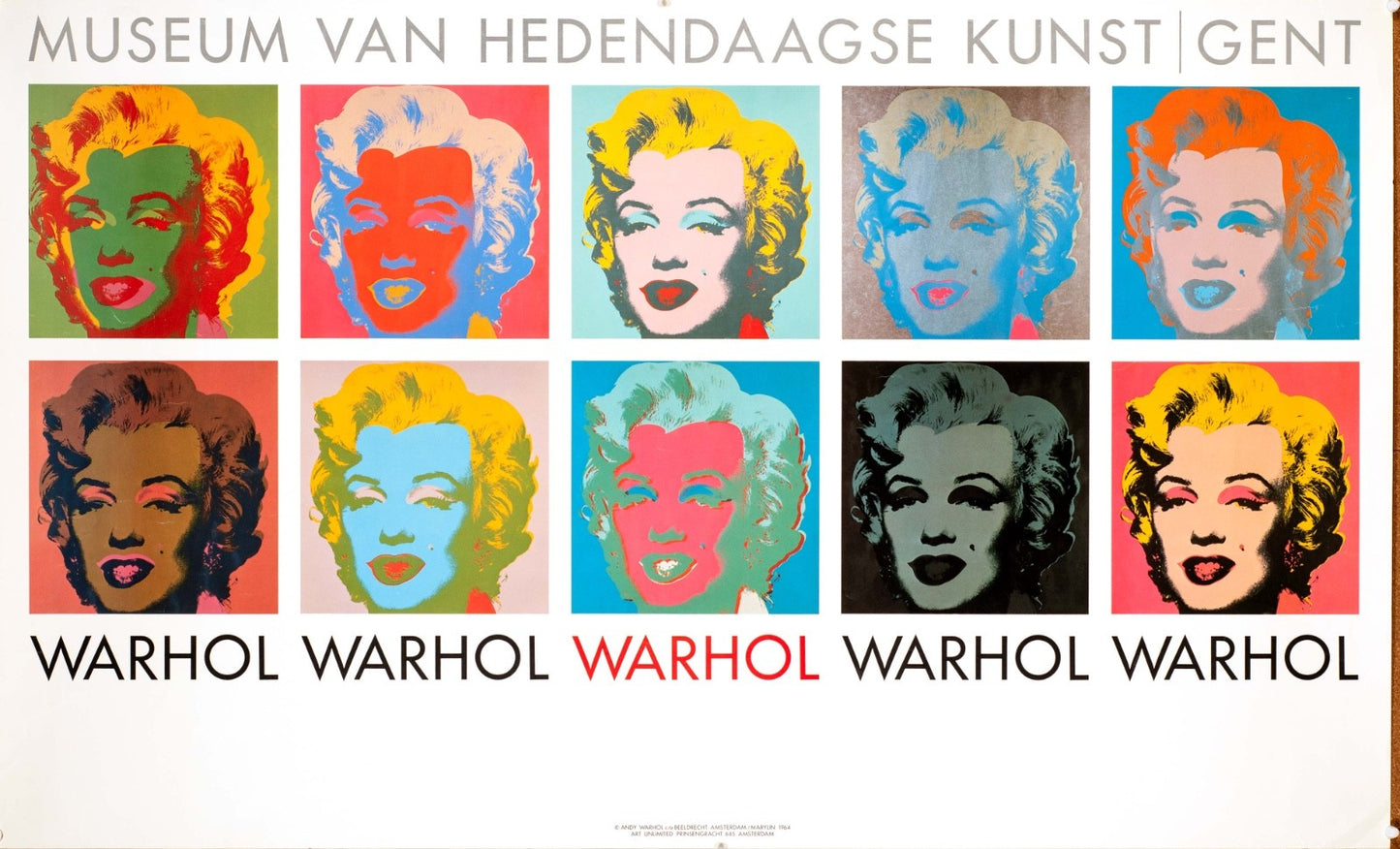 10 Marilyns Andy Warhol Museum Exhibit Authentic Original Vintage Popart Poster