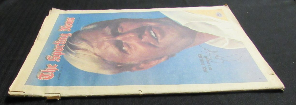 Jack Nicklaus Signed/Auto August 28, 1971 The