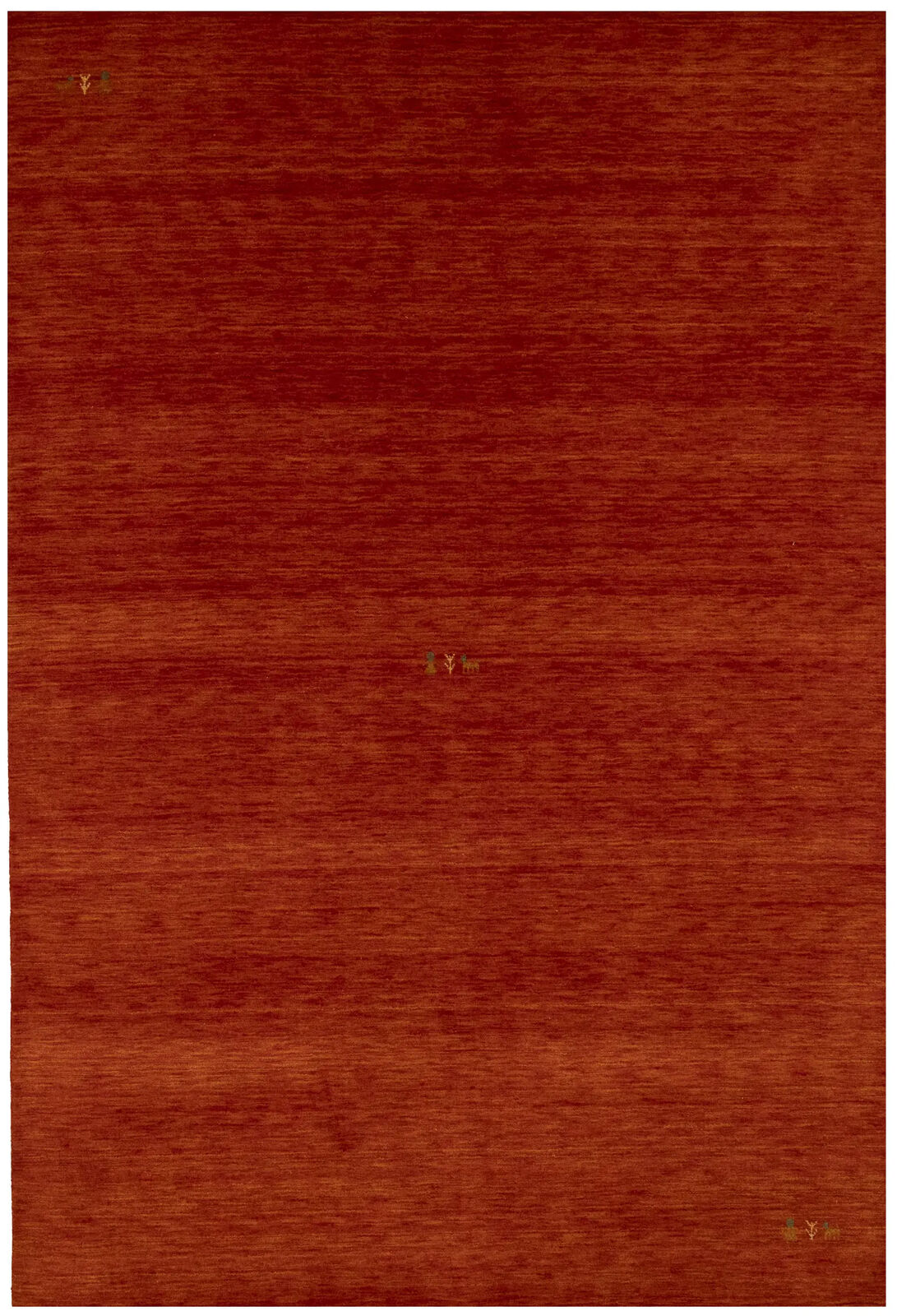 Contemporary Gabbeh Modern Rug Orange Tribal