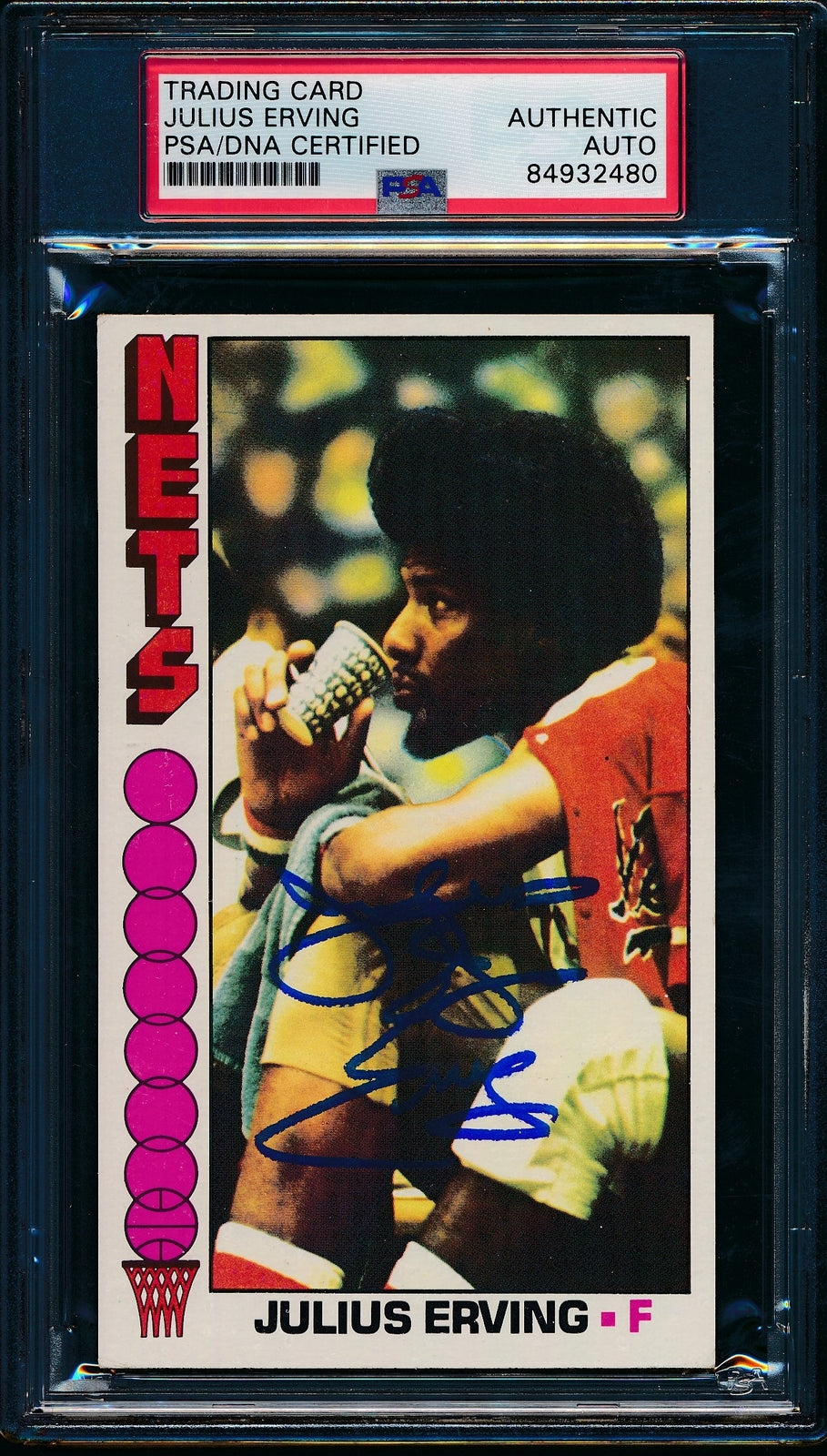 1976-77 Topps #1 Signed/Auto Julius Dr. J Erving