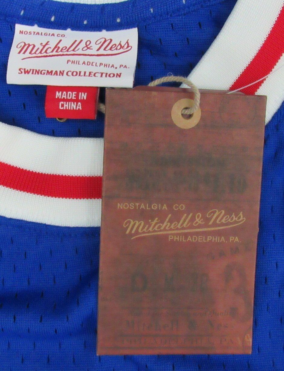 Allen Iverson Hof Autographed Royal Mitchell &