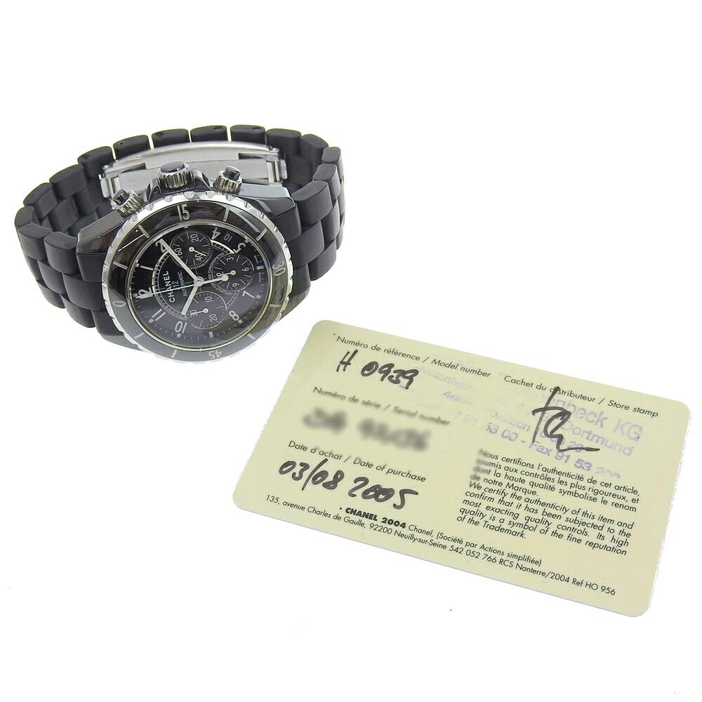 Chanel J12 Chronograph Date H0939 Ceramic Automatic 41Mm Matte Black