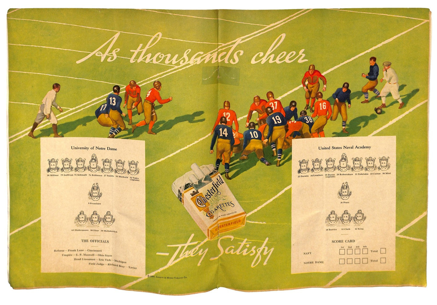 11/10/1934 Navy Vs. Notre Dame College Program 185787