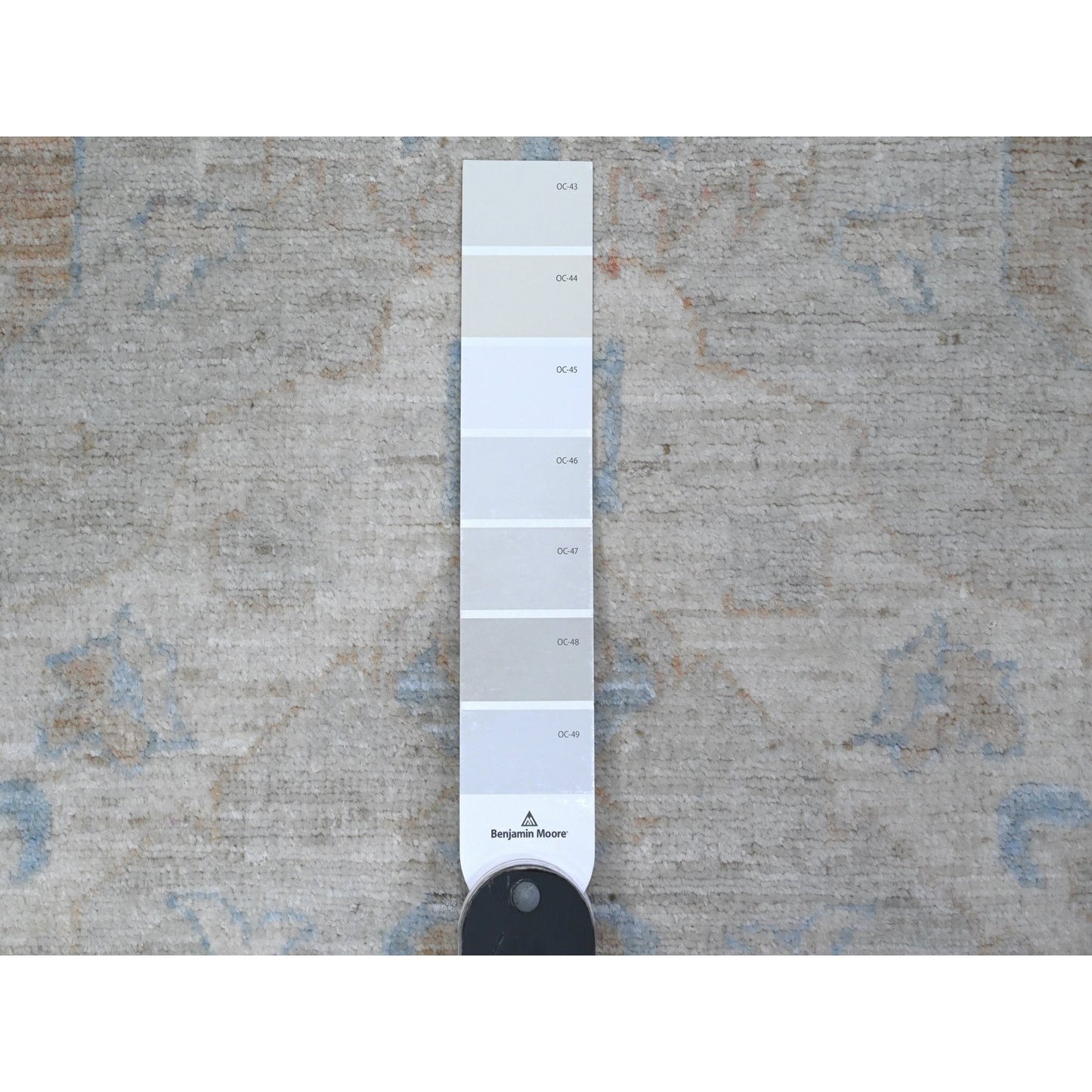 2'7"X9'6" Ice Cube Gray Fine Aryana Peshawar Runner Oriental Rug