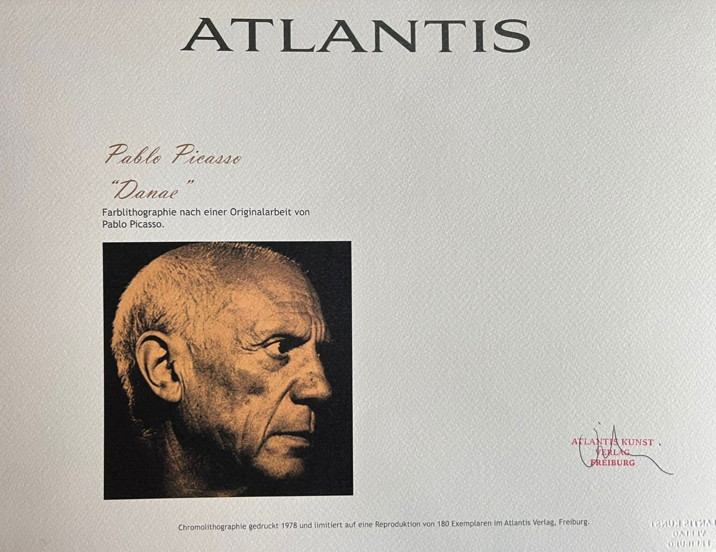 Pablo Picasso Lithograph Coa Signed Numbered By