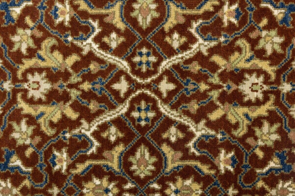Handmade Rust Floral Chobi Rug Small Entryway