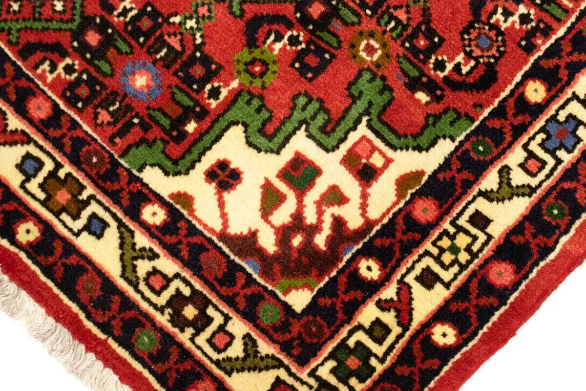 Handmade Oriental Rug Small Floral Tribal