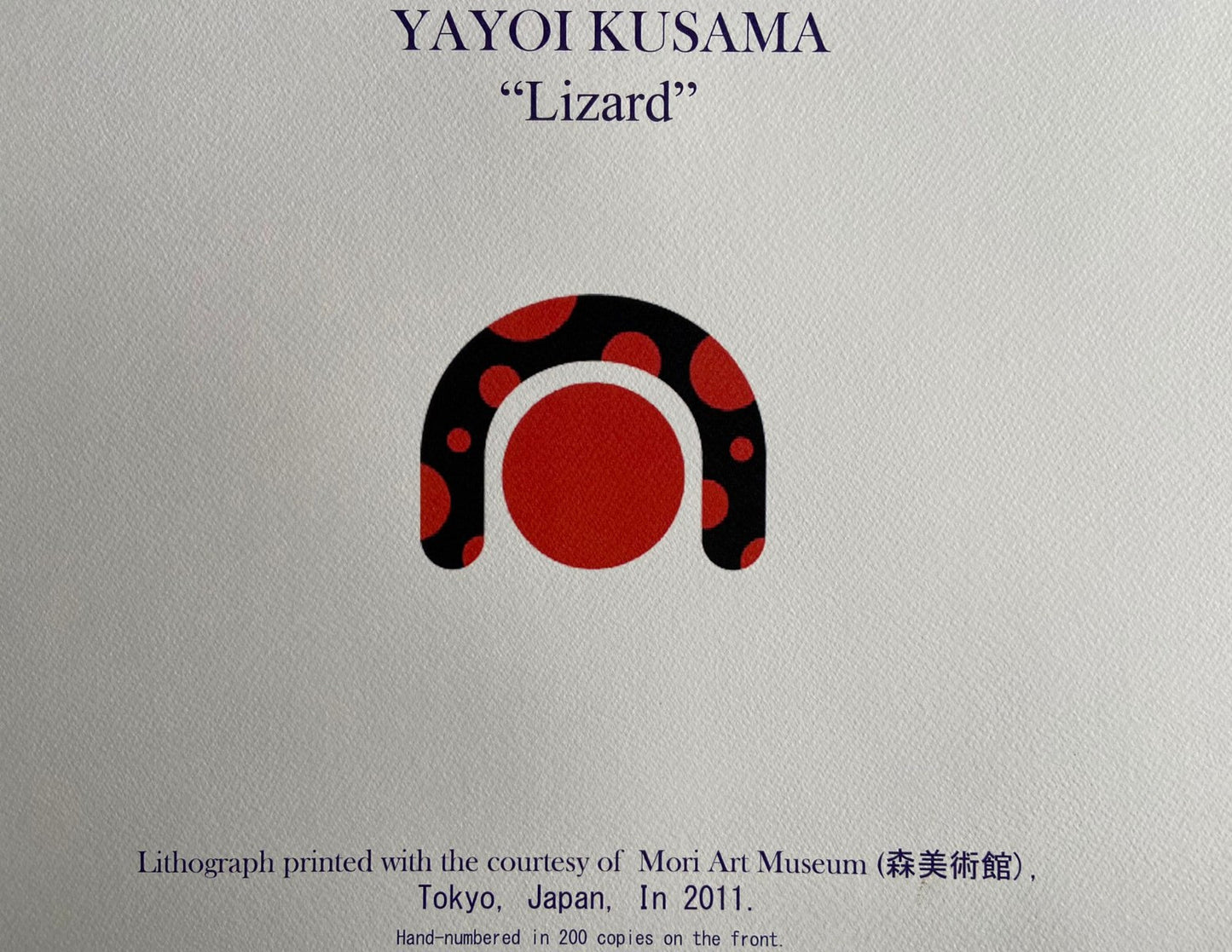 Yayoi Kusama Lithograph Mori Art Museum Coa Hand