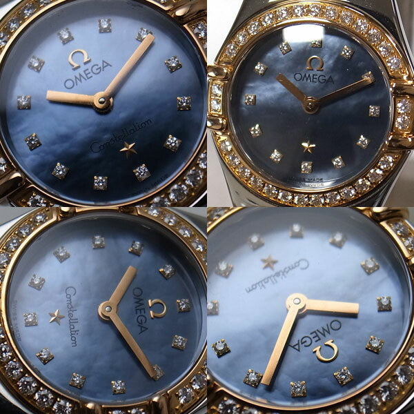 Omega Constellation 1357.77 Blue Case Size 22Mm Ladies Used Watch #21011