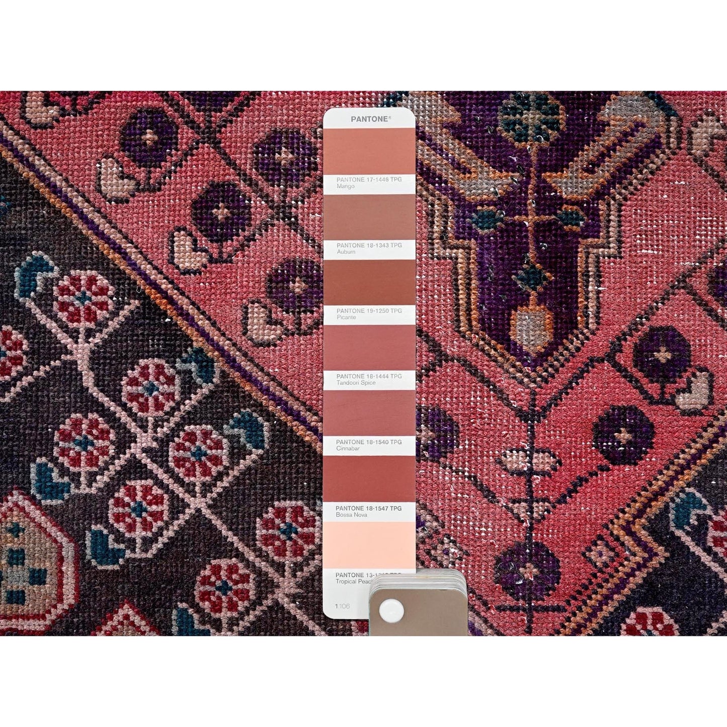 3'1'X9' Red Ovedyed Vintage Zoroastrian Hand Knotted Pure Wool Runner Rug