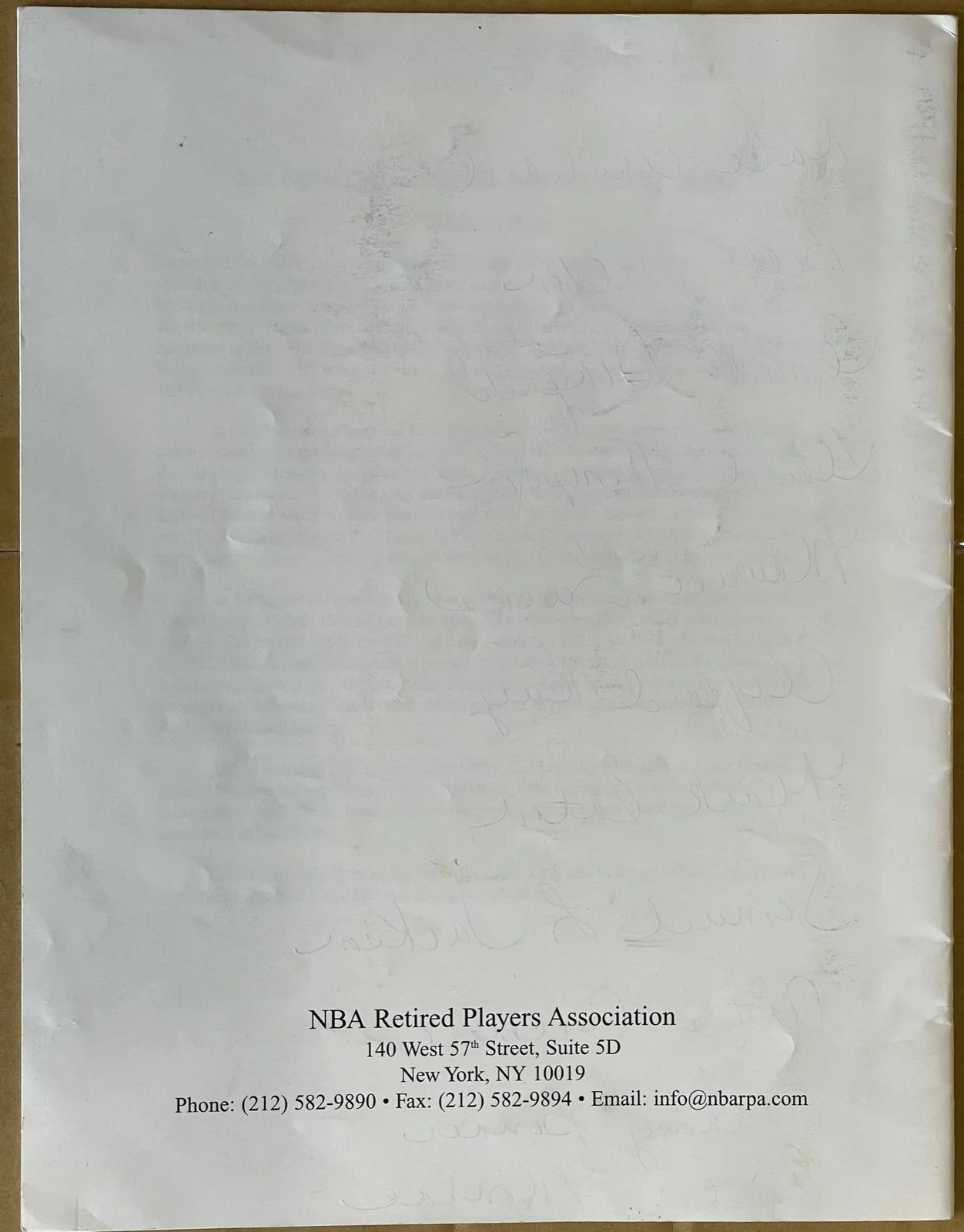 2002 Nba All-Star Retired Players Association Sunday Brunch Program