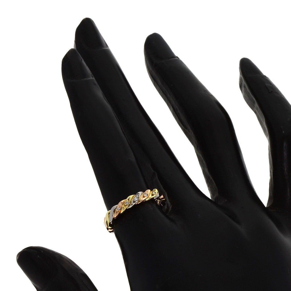 Dior Twist 5P Diamond Ring K18 Yellow Gold K18