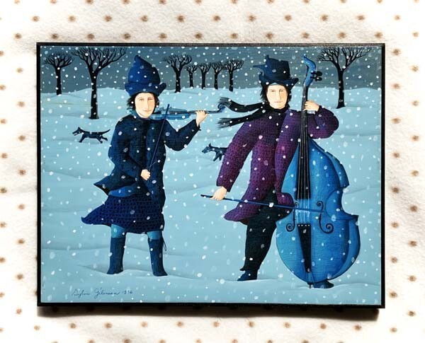 Sylvie Gelineau "Sonatine" 1986 Original Acrylic Painting On Board Signed Canada