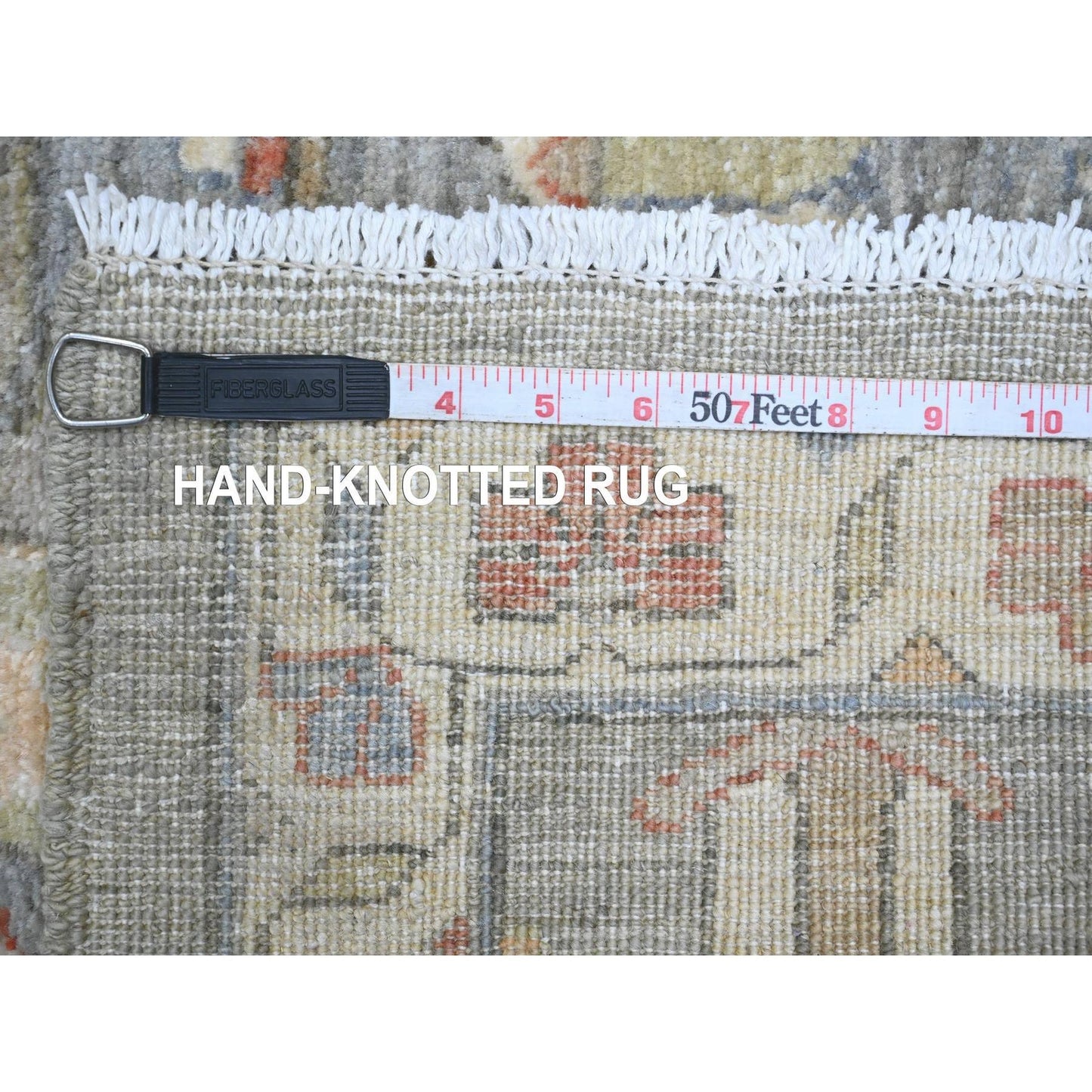 2'8"X15'6" Misty Gray Karjihooz Design Hand Knotted Wool Xl Runner Rug