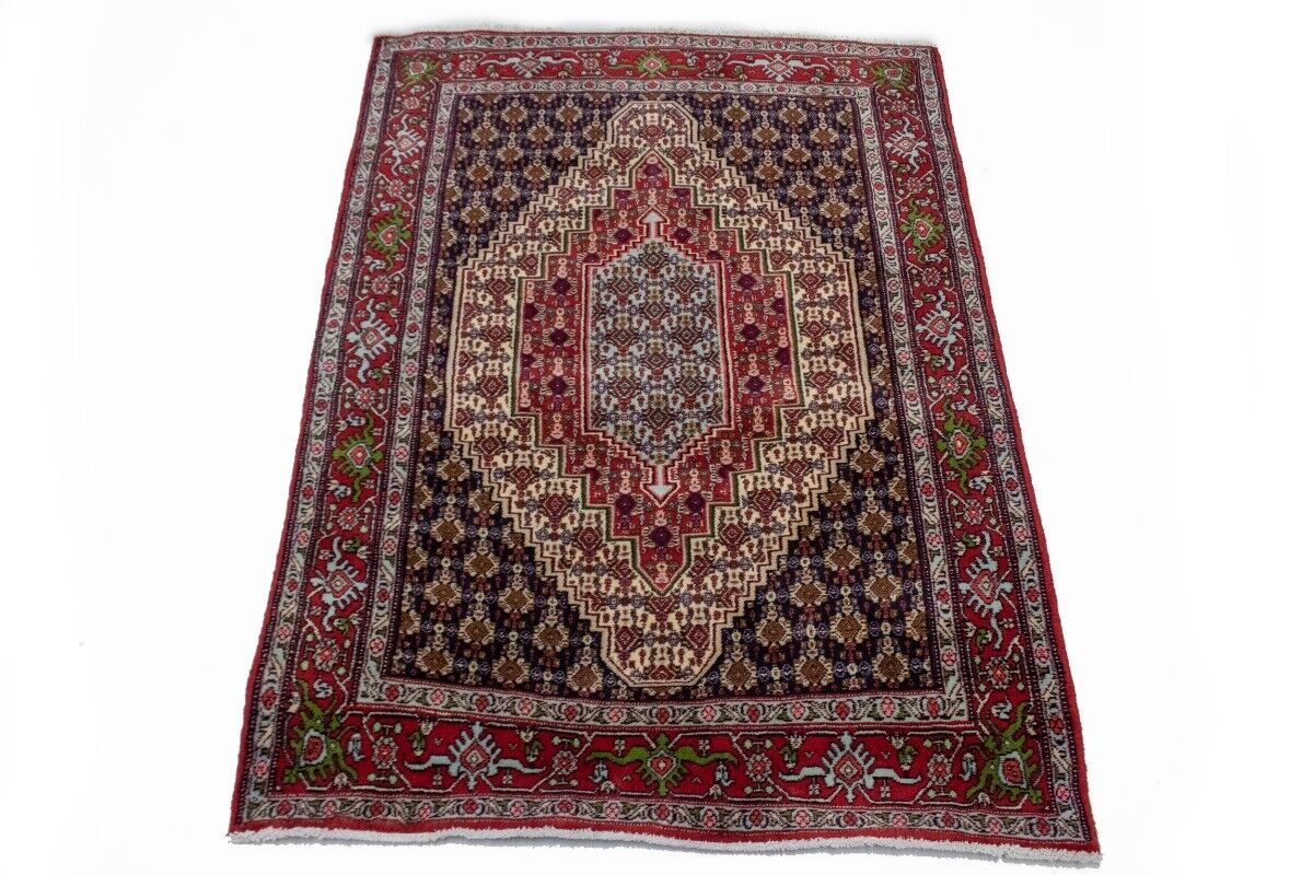 4X6 Ft Handmade Vintage Tribal Geometric Wool