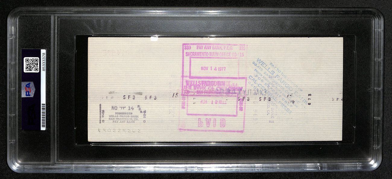 Al Davis Hof Signed/Autographed 8.5X3.5 Bank