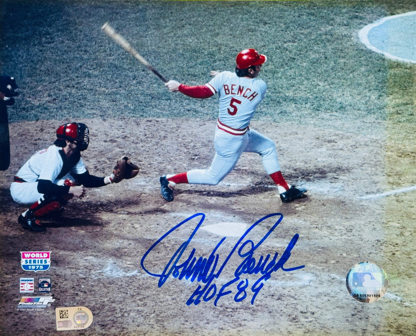 Johnny Bench Autographed 8X10 Baseball Photo (Mlb)