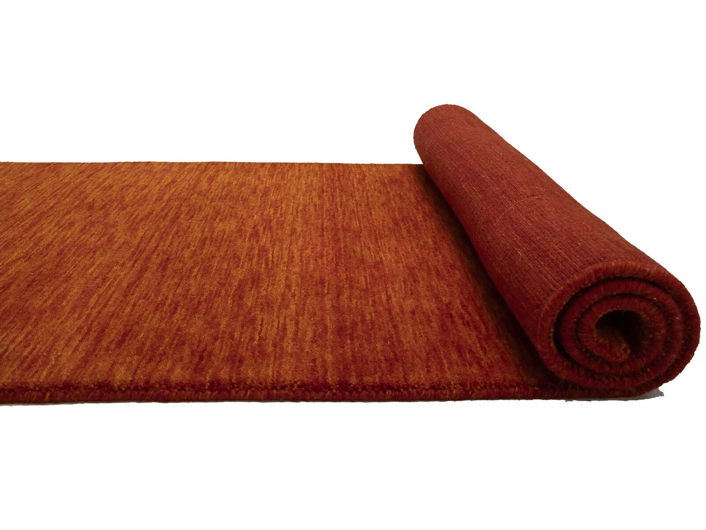 Orange Red Solid Design Hand-Loomed 3X10 Gabbeh
