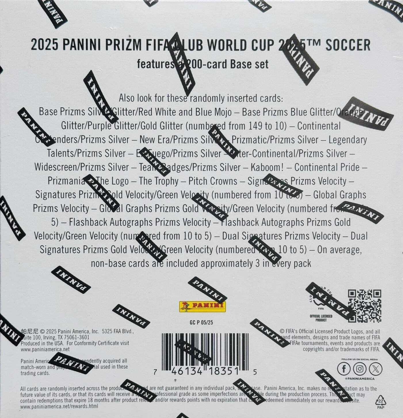 2025 Panini Prizm Fifa Club World Cup Soccer Mega