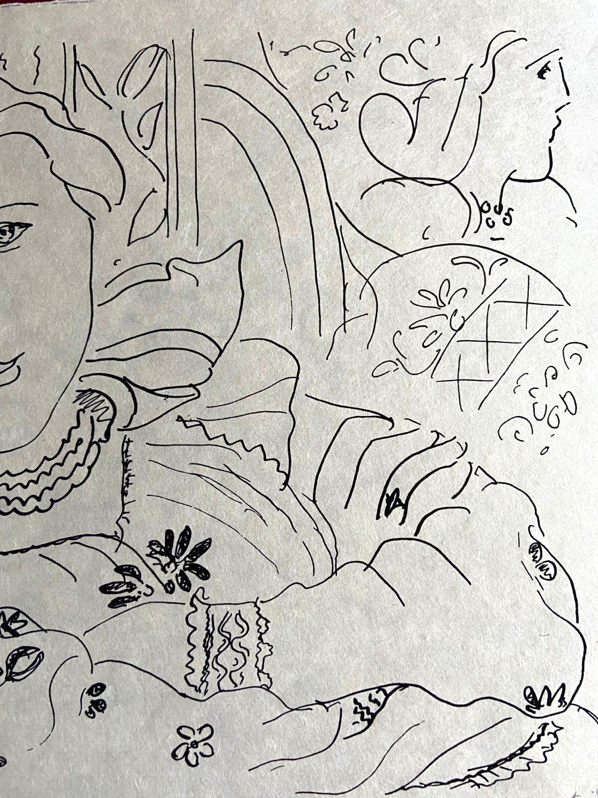 Henri Matisse Lithograph 1960 Coa Contract Signed By Hand Numbered Crayon