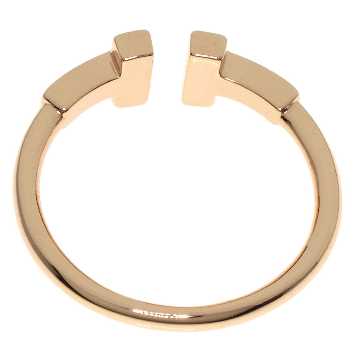TIFFANY&Co. Ring TWire Diamond K18 Pink Gold