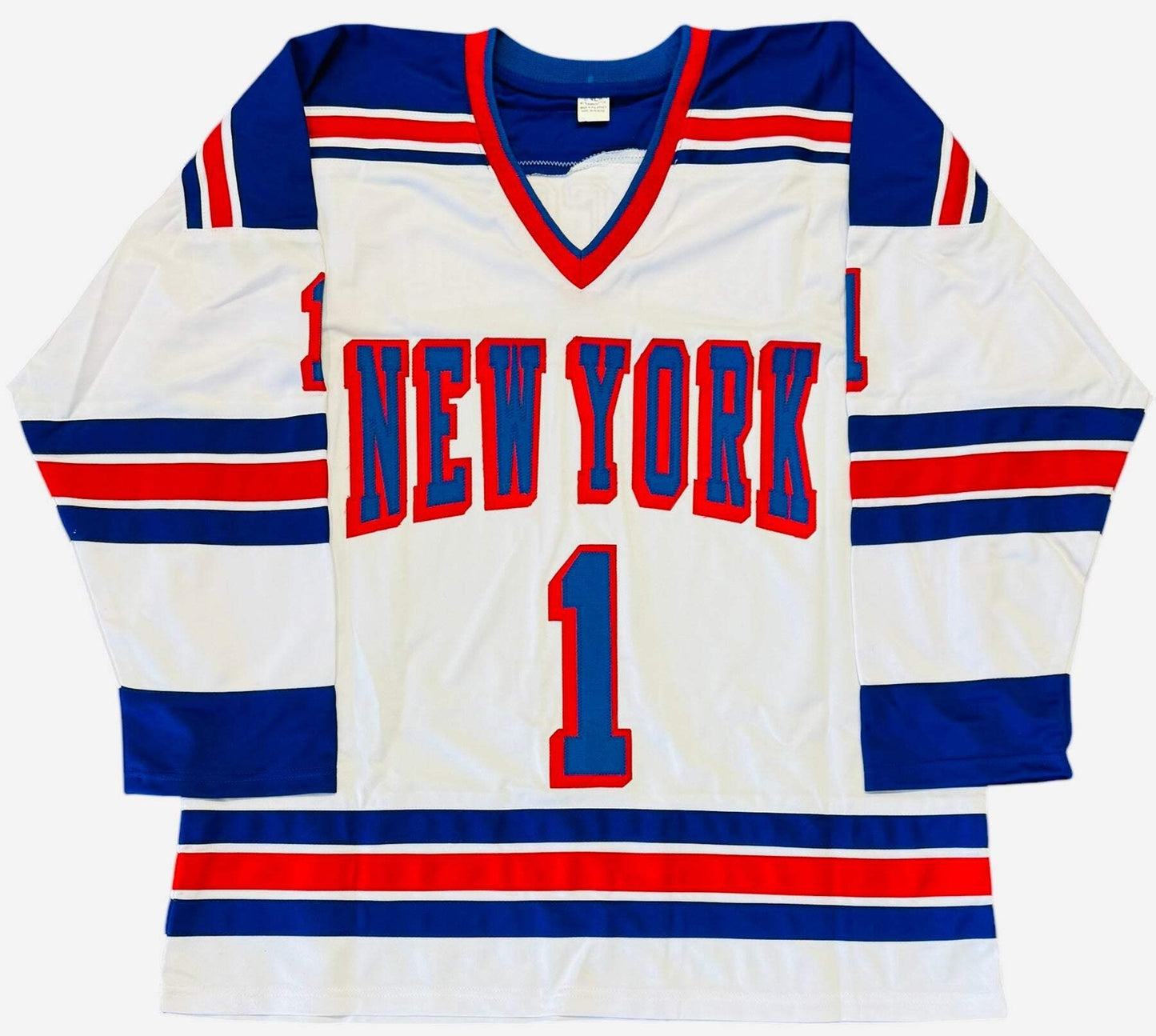 Ed Giacomin Autographed New York Rangers Custom Jersey (Jsa)