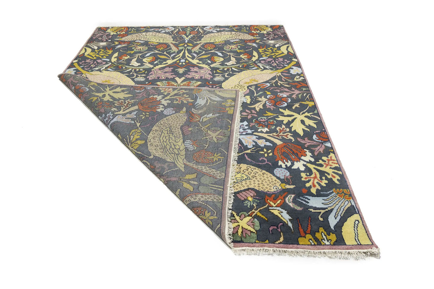 One-Of-A-Kind Birds Design Chobi Oriental Rug