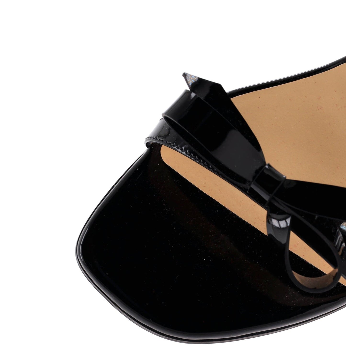 PVC Christian Louboutin Women's Just Nodo Flat Slide Sandals Patent and