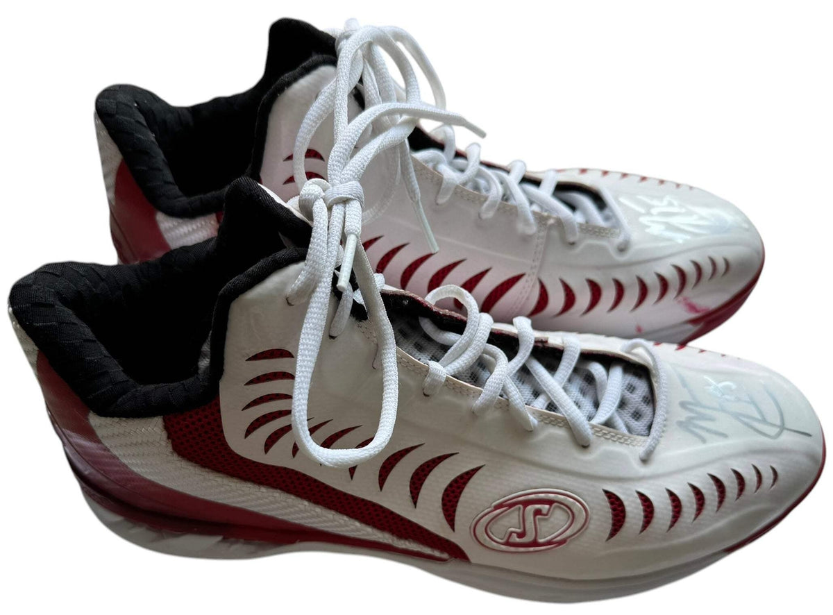 Mario Chalmers Autographed Game Used Spalding Basketball Sneakers (JSA)