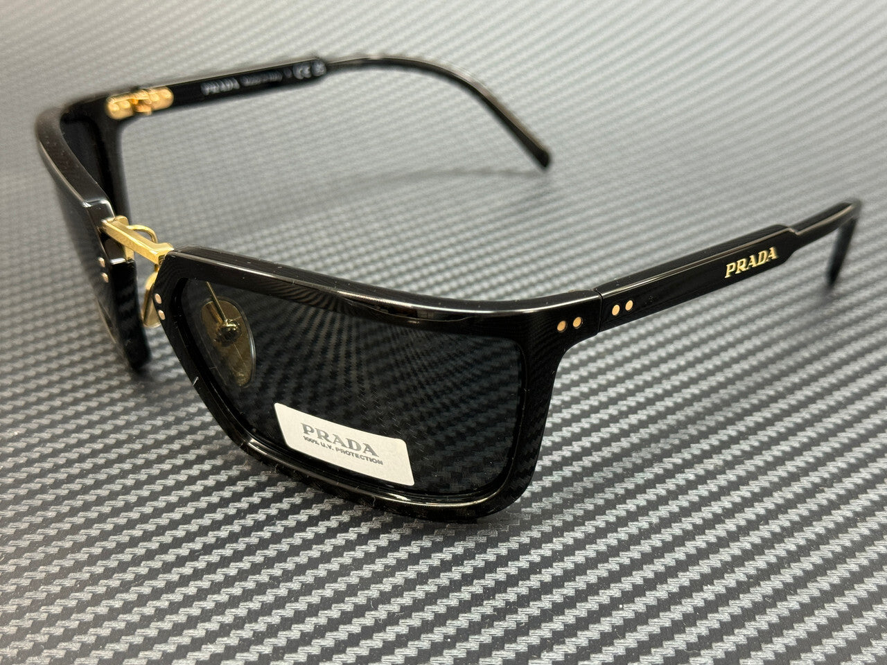 Prada Pr A11S 1Ab5S0 Black Dark Grey Men'S 62 Mm