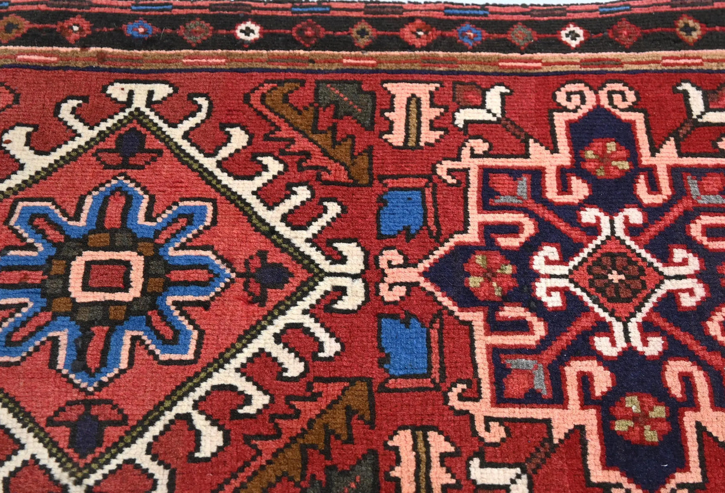 Vintage Tribal Geometric Runner Rug 2X7 Ft Red