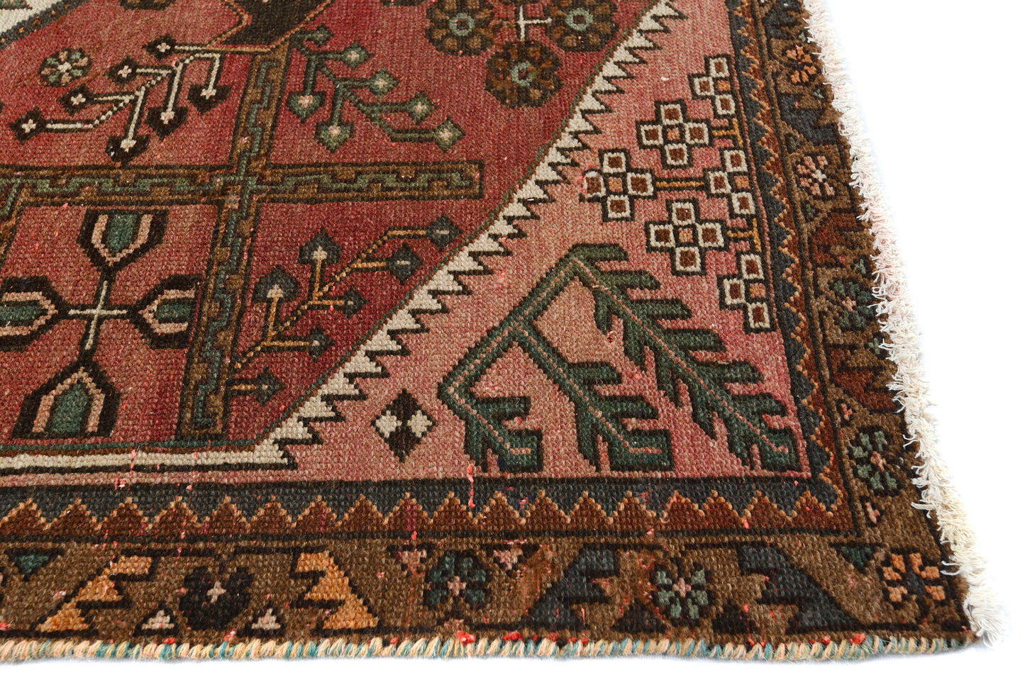 Semi-Antique Vintage Oriental Runner Rug
