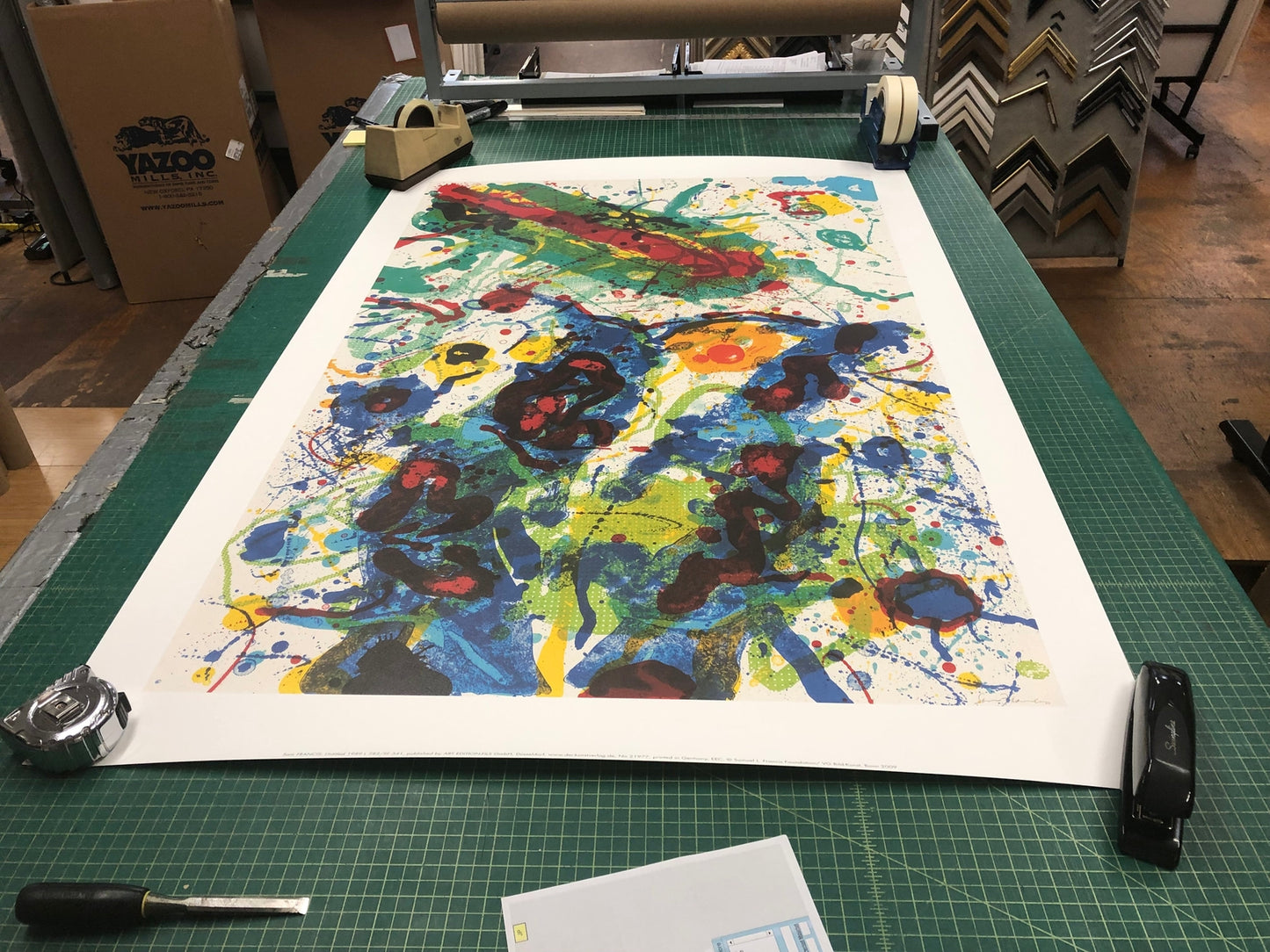 Sam Francis Untitled Sf-341 " Poster Modernism Multicolor, Gold