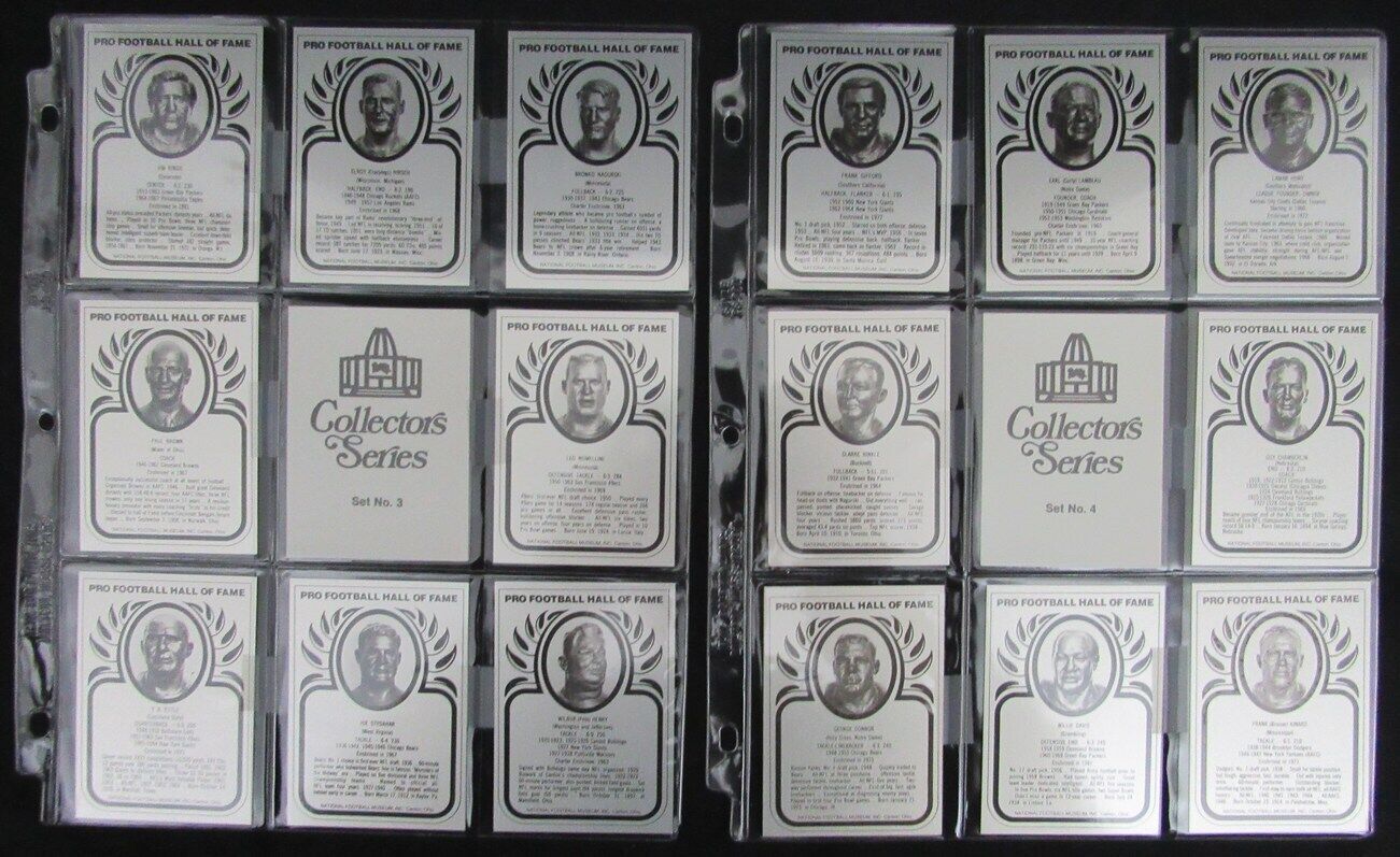Pro Football Hall Of Fame Metallic Card Set