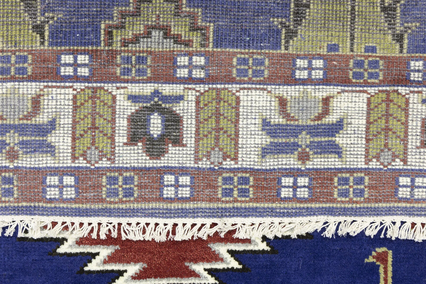 Kazak Oriental Rug Geometric Design Carpet Home