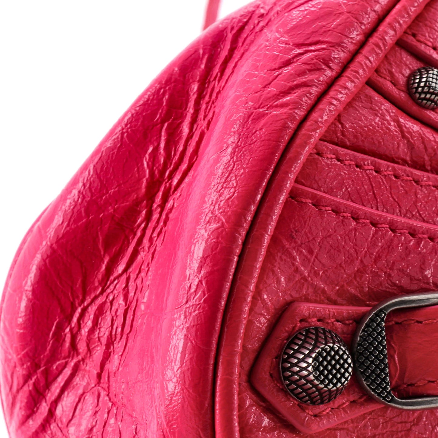 Balenciaga Le Cagole Giant Studs Shoulder Bag Leather Xs