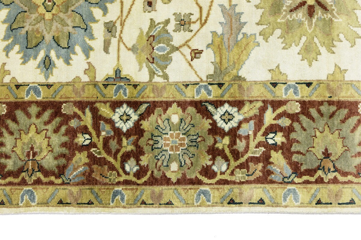 Hand-Knotted Vintage Style Floral Peshawar Osh