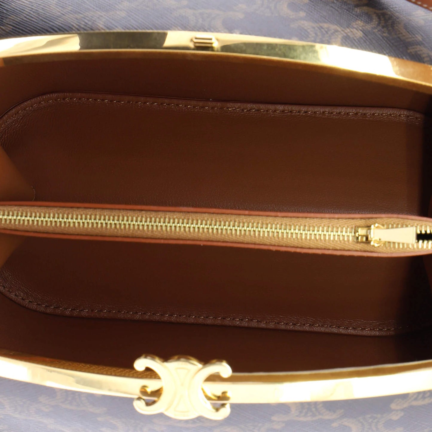 Celine Lunch Box Bag Triomphe Coated Canvas