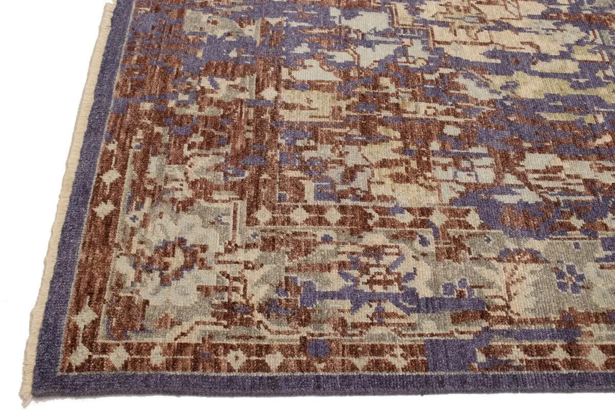 Distressed Floral Heriz Serapi Oriental Rug