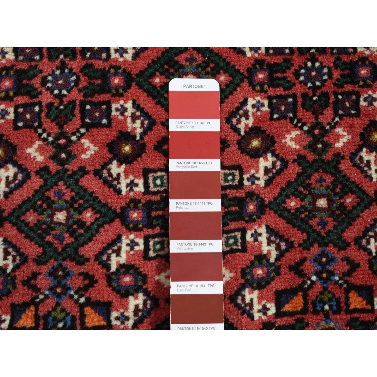 2'6"X10' Red New Zoroastrian Khamadan Design Wool Hand Knotted Runner Rug