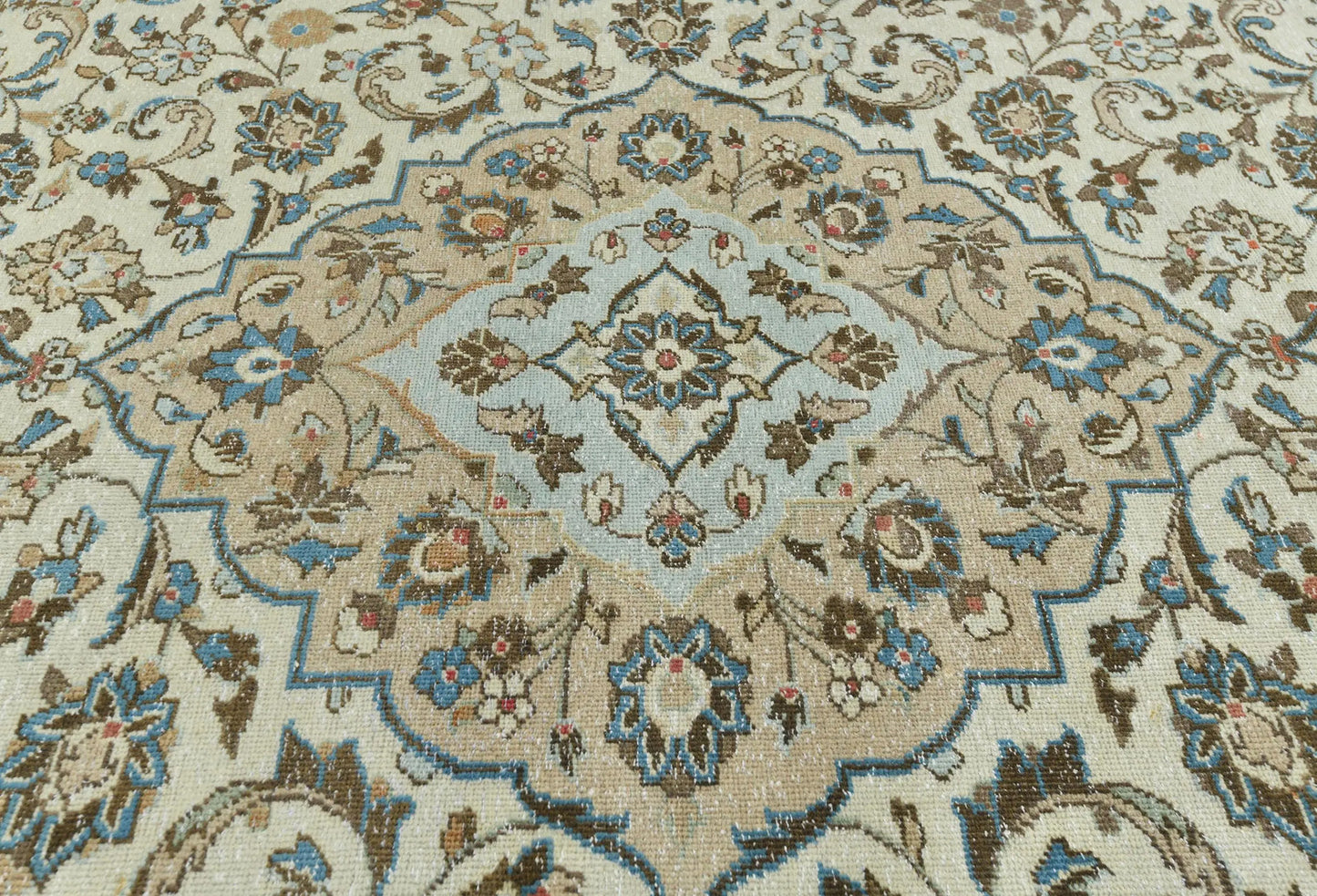 Hand-Knotted Semi-Antique Oriental Rug Muted