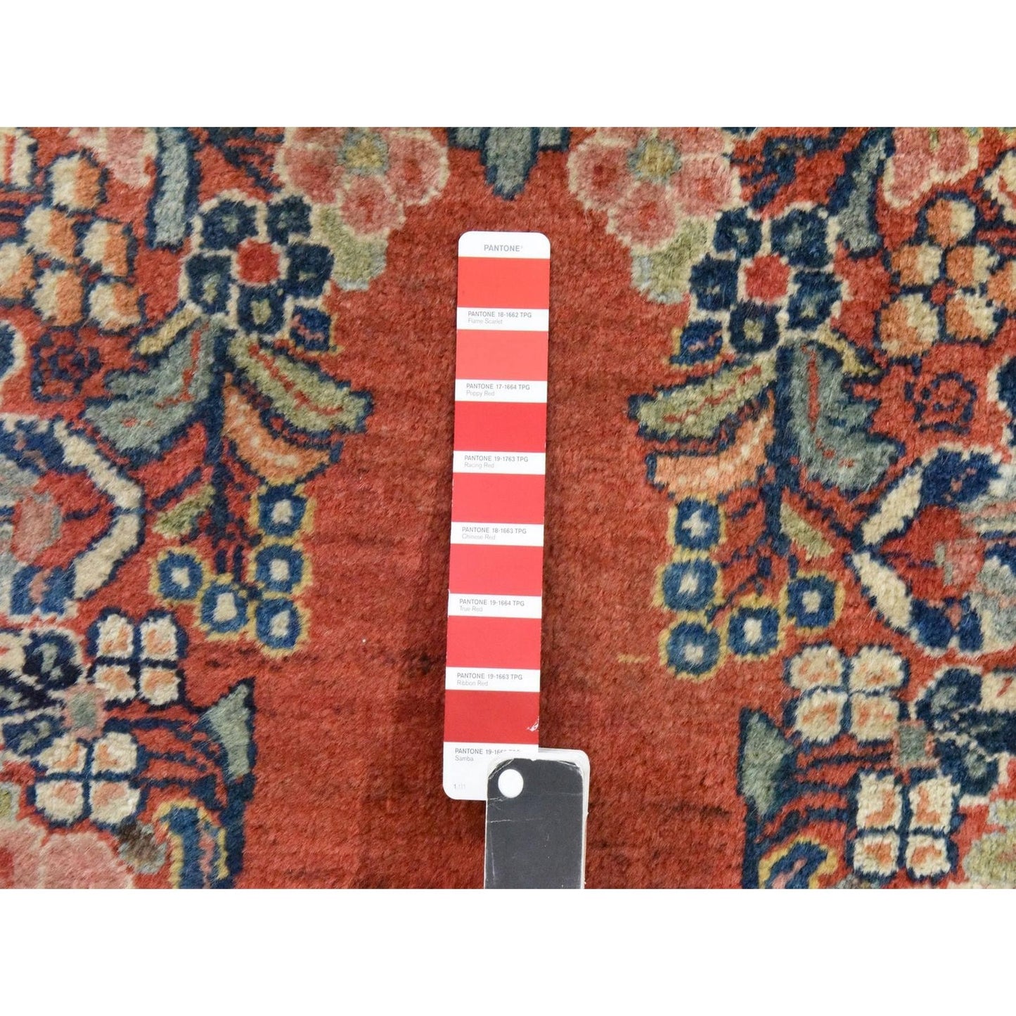 3'7"X15' Red Vintage Zoroastrian Saroogh Wool Hand Knotted Runner Rug