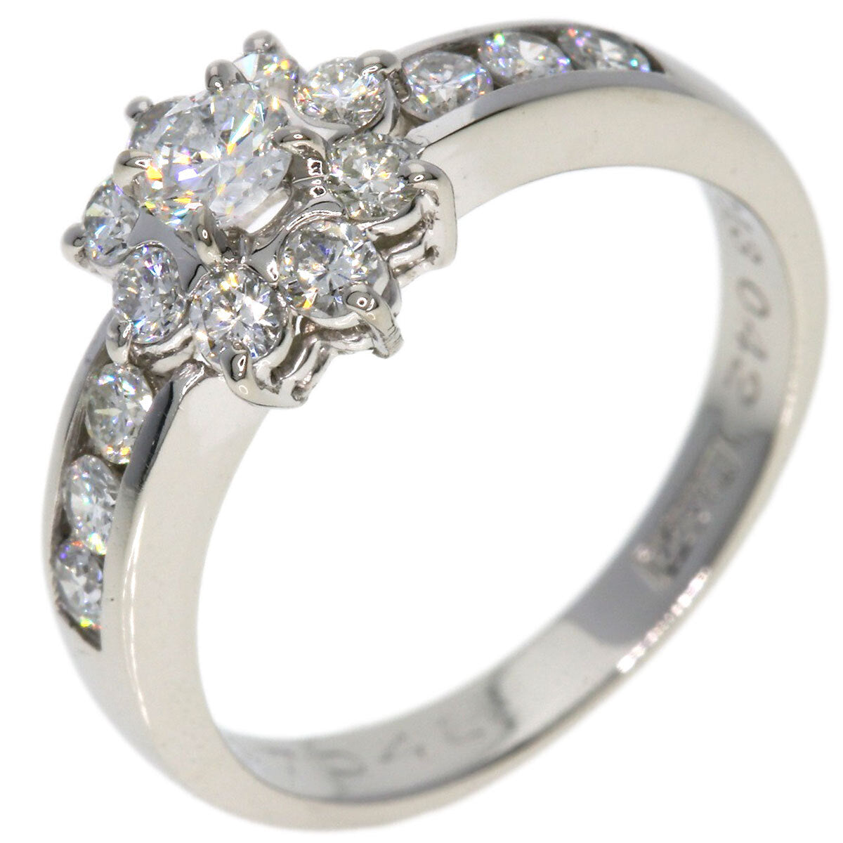 0.13ct Diamond Ring Platinum PT900 3.7g