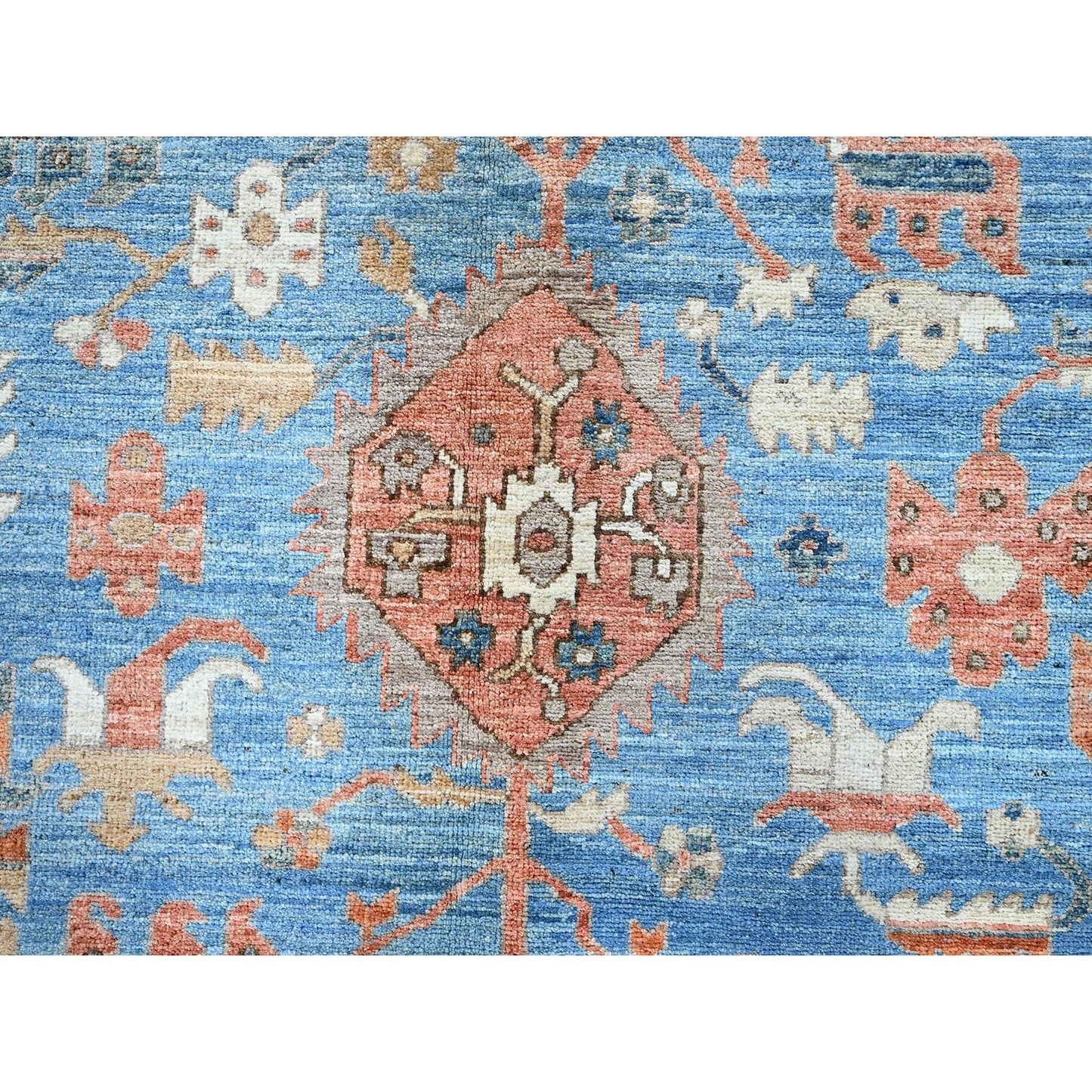 9'2"X12'3" Beaver Brown Peshawar Heris Hand Knotted High Mountain Wool Rug