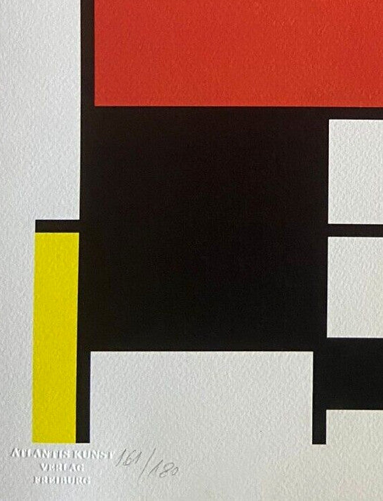 Piet Mondrian Lithograph Coa Certified Numbered