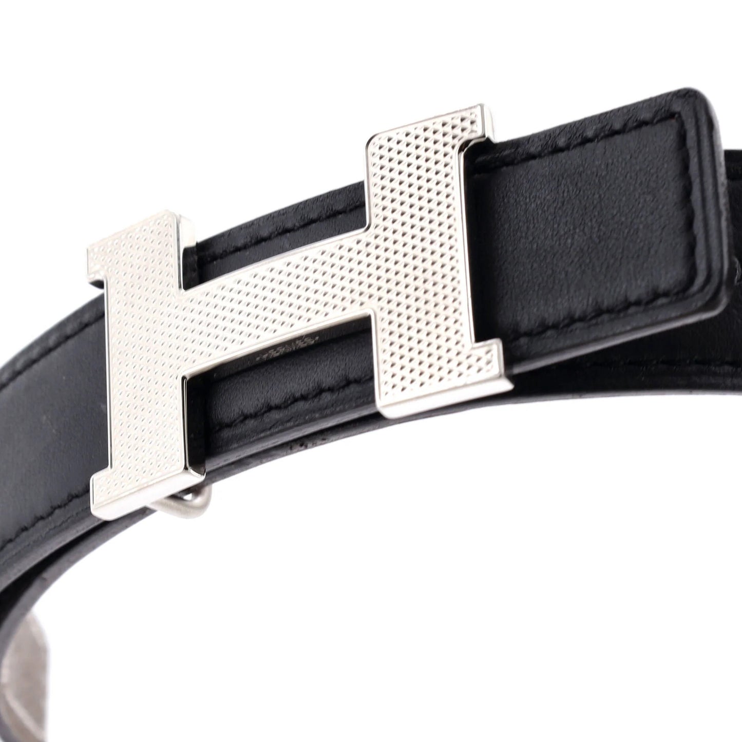 Hermes Constance Reversible Belt Leather With Guilloche Hardware Thin