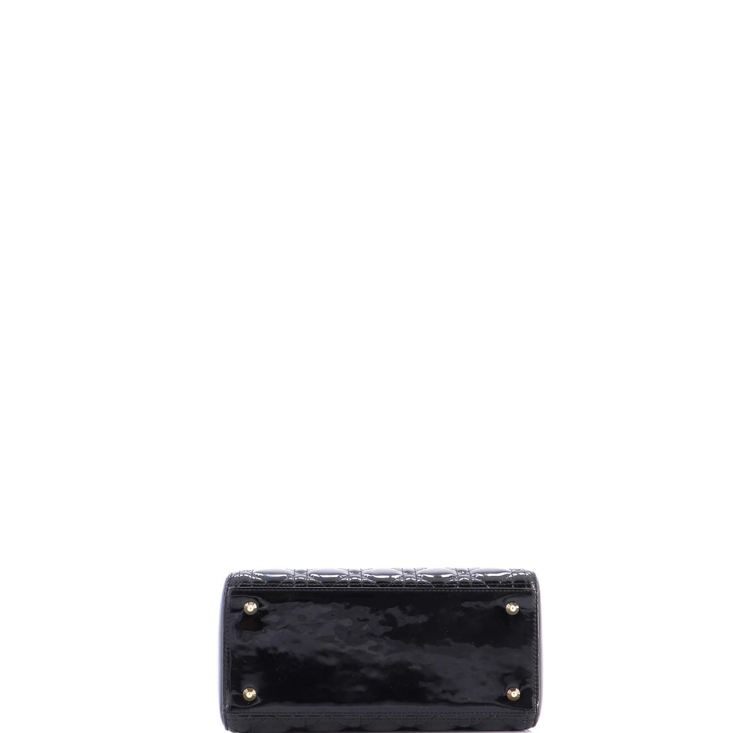 Christian Dior Lady Dior Bag Cannage Quilt Patent Medium