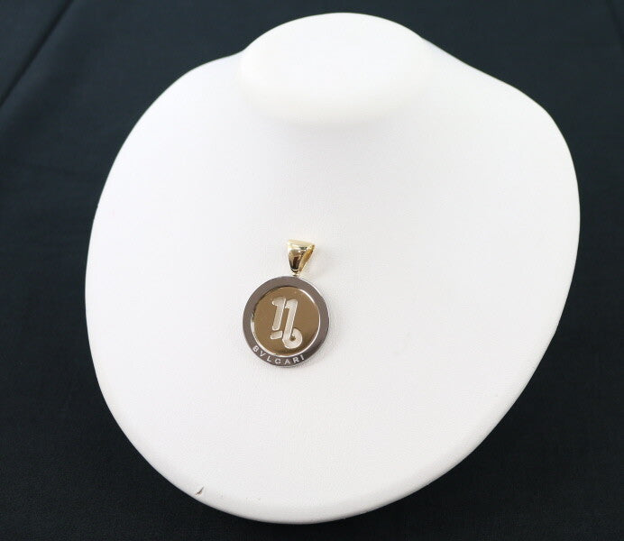 Bvlgari Pendant Capricorn Tondo Zodiac 18K 750 Yellow Gold/Stainless Steel