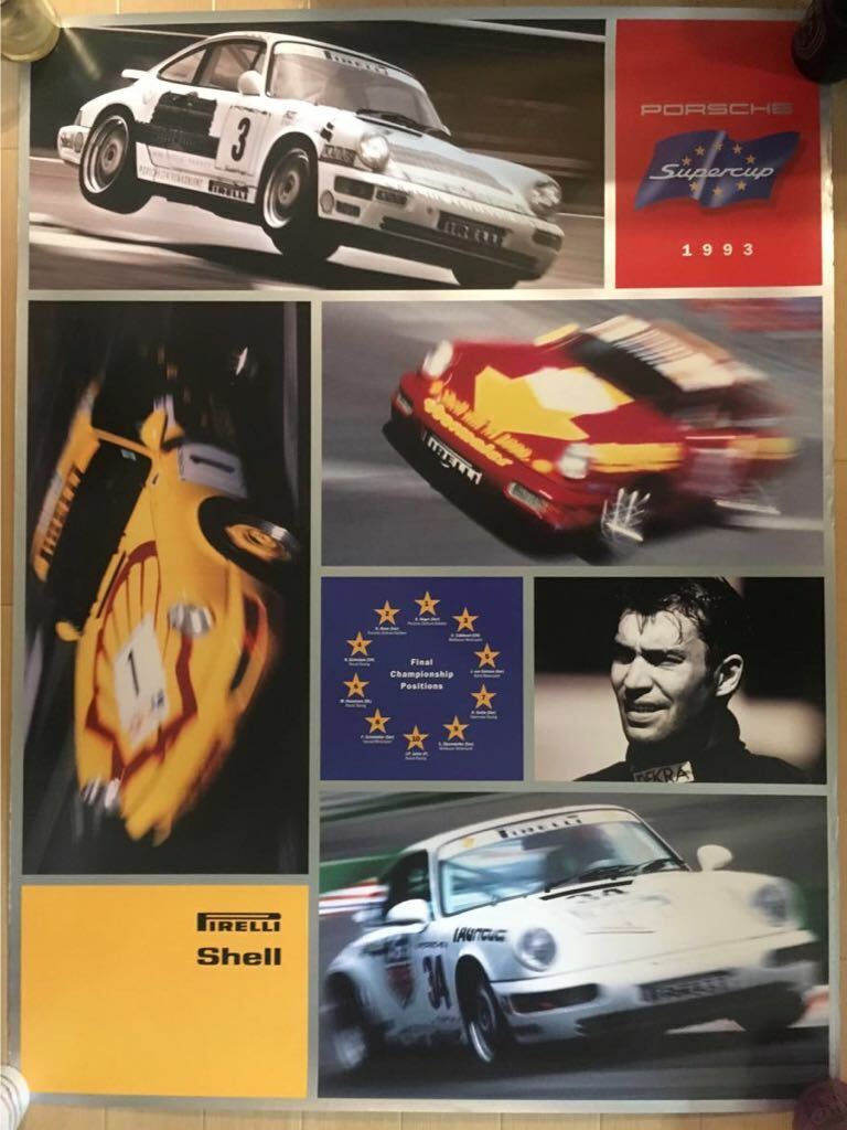 Original Vintage Rare Porsche Race Poster Carrera